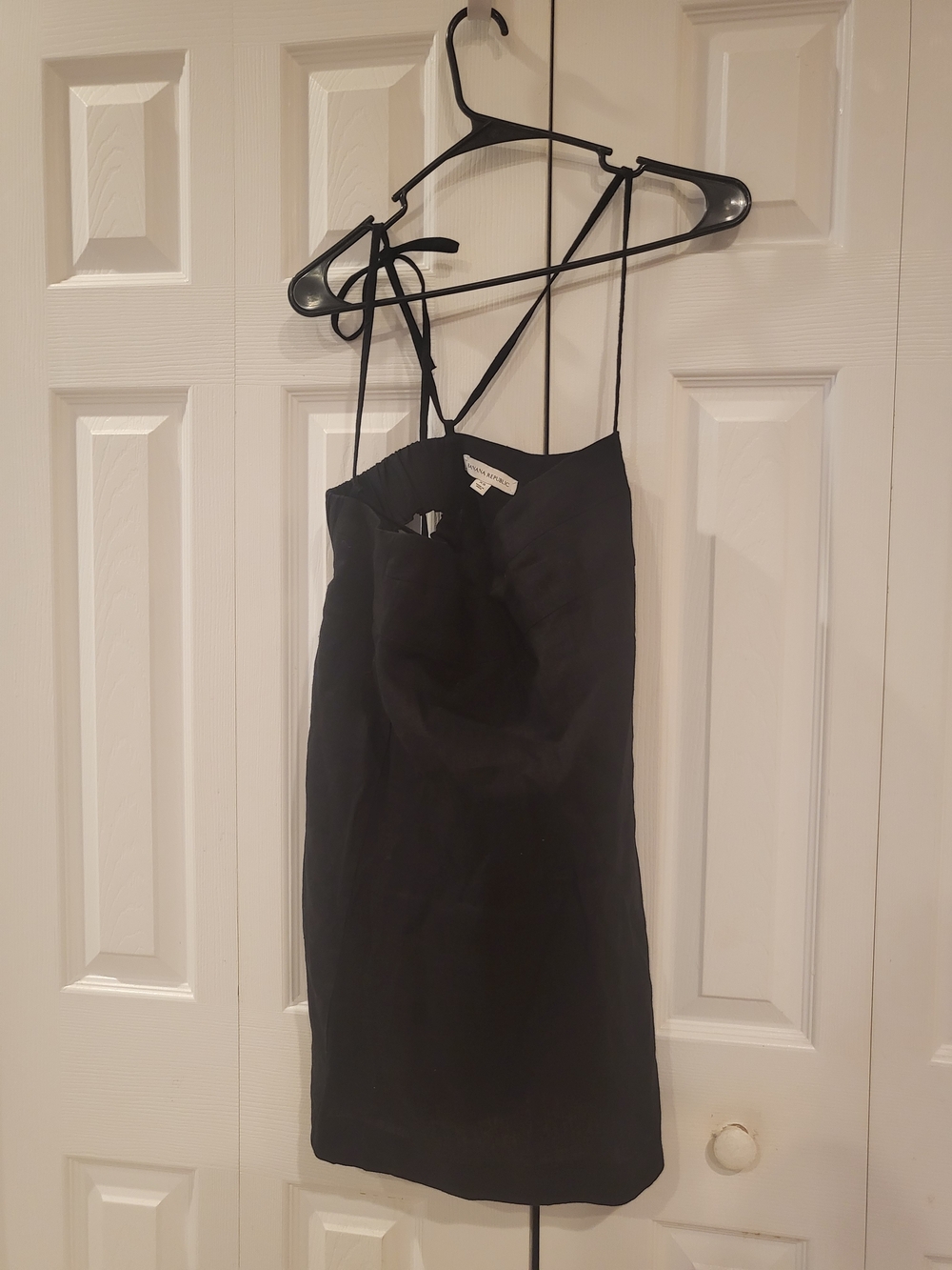 Banana Republic Black Halter Neck Open Tie-Back Mini Dress XS